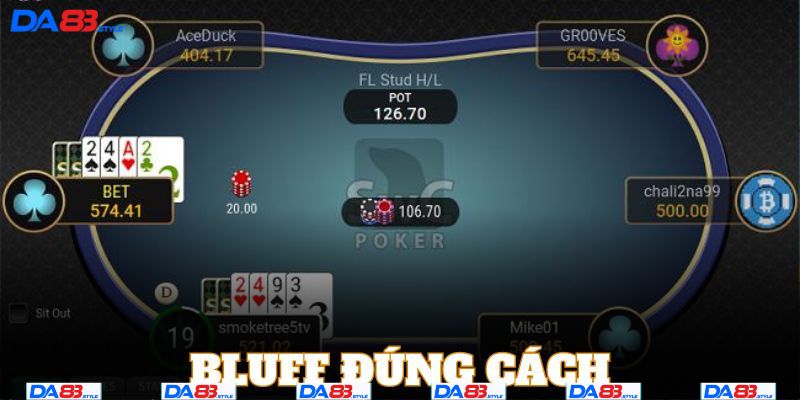 Bluff đúng cách là kinh nghiệm đánh bài Poker online luôn thắng 